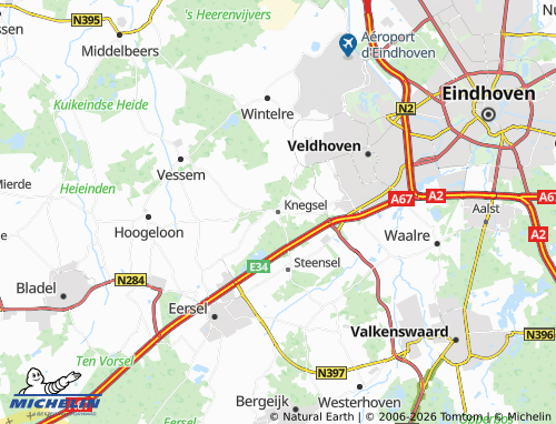 Kaart MICHELIN Knegsel - ViaMichelin