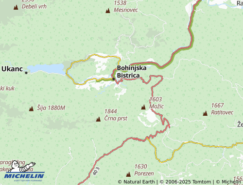 Kaart MICHELIN Ravne v Bohinju - ViaMichelin