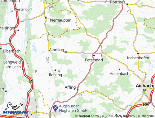 Mapa MICHELIN Arnhofen - ViaMichelin
