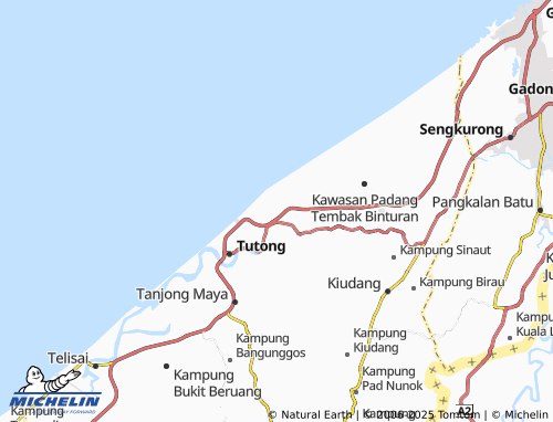 MICHELIN Kampung Tanah Burok map - ViaMichelin