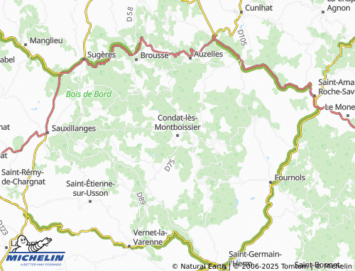 MICHELIN Condat-lès-Montboissier map - ViaMichelin