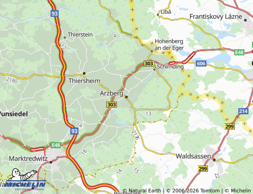 MICHELIN-Landkarte Arzberg - ViaMichelin