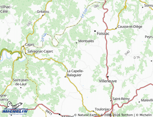Carte MICHELIN Ols-et-Rinhodes - ViaMichelin