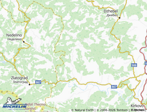Mapa MICHELIN General Geshevo - ViaMichelin