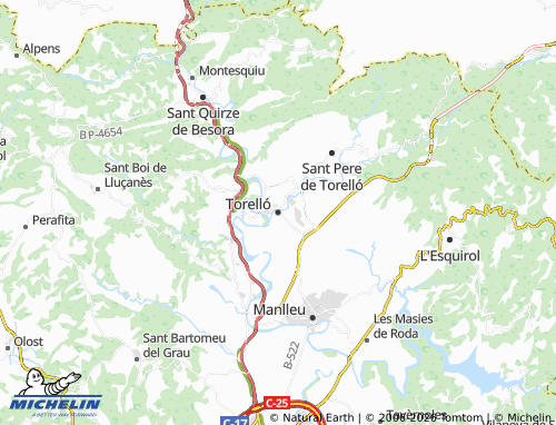 Carte MICHELIN Torelló - ViaMichelin