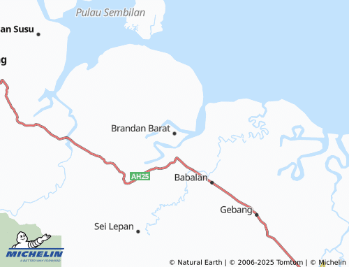 MICHELIN Brandan Barat map - ViaMichelin