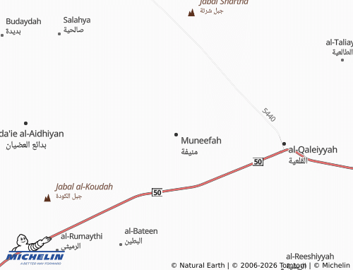 MICHELIN-Landkarte Muneefah - ViaMichelin