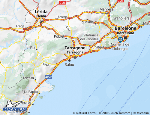 MICHELIN-Landkarte Tarragona - ViaMichelin