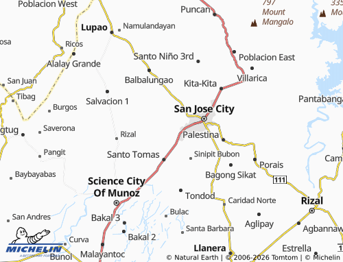 MICHELIN Caanawan map - ViaMichelin