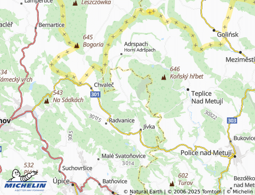 MICHELIN-Landkarte Janovice - ViaMichelin