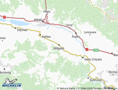MICHELIN Măgești map - ViaMichelin