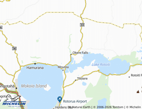 Mapa MICHELIN Okere Falls - ViaMichelin