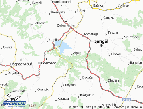 MICHELIN Afşar map - ViaMichelin