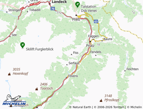 Mappa MICHELIN Fiss - ViaMichelin