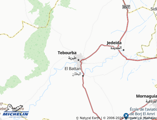 Carte MICHELIN Tebourba - ViaMichelin