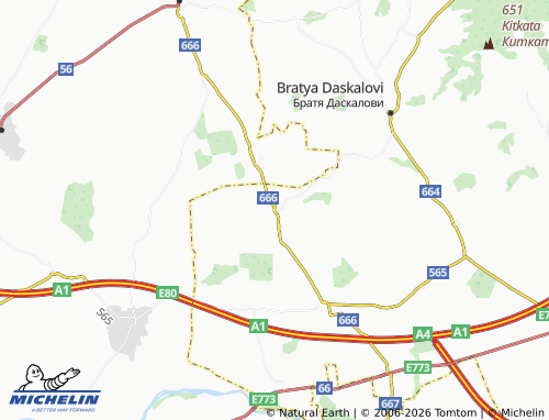 Mappa MICHELIN Granit - ViaMichelin