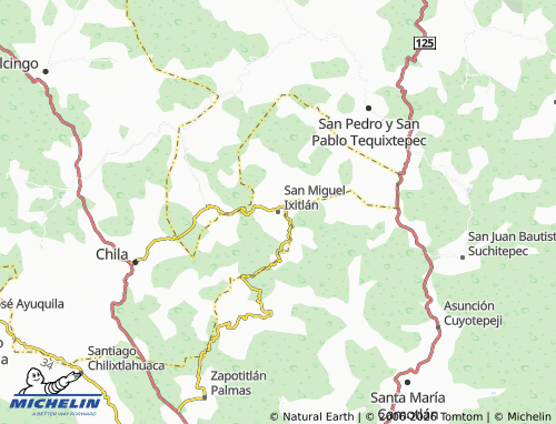 Mapa MICHELIN San Miguel Ixitlán - ViaMichelin