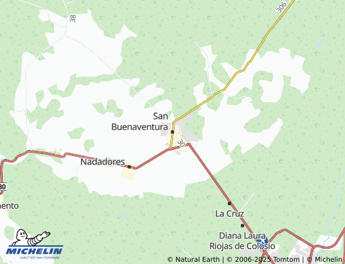 MICHELIN San Buenaventura map - ViaMichelin