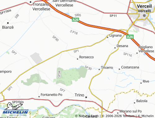 Mappa MICHELIN Ronsecco - ViaMichelin