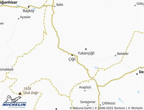 MICHELIN Çiğil map - ViaMichelin