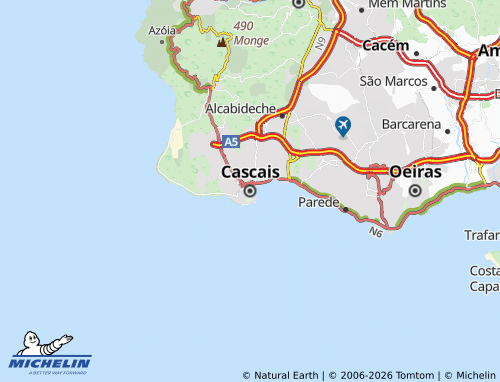 MICHELIN Cascais map - ViaMichelin