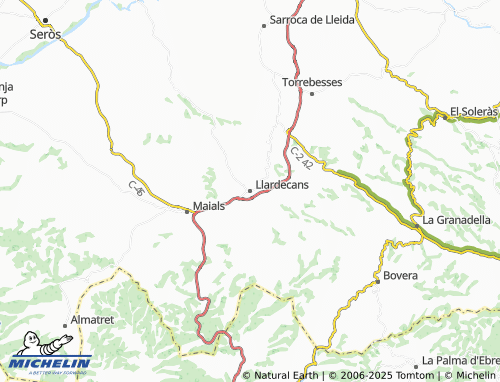 MICHELIN Llardecans map - ViaMichelin