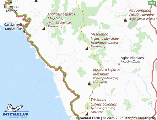 MICHELIN Kato Chora map - ViaMichelin