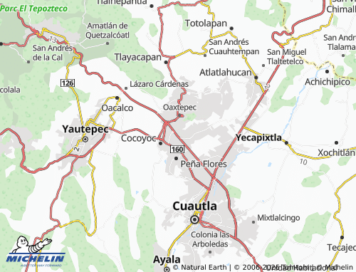 MICHELIN-Landkarte Tehuixtlera Cocoyoc - ViaMichelin