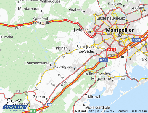 MICHELIN Saussan map - ViaMichelin
