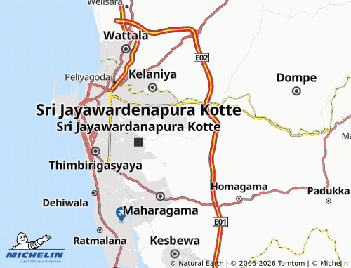 Mapa MICHELIN Muttettugoda - ViaMichelin