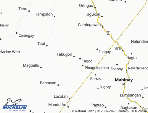 MICHELIN Tabugon map - ViaMichelin