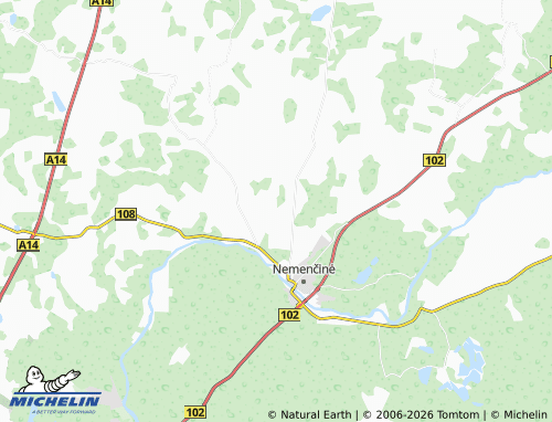 MICHELIN Didžiosios Kabiškės map - ViaMichelin