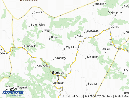 MICHELIN Oğulduruk map - ViaMichelin