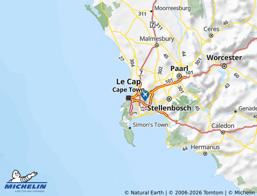 Carte MICHELIN Cap Occidental - ViaMichelin
