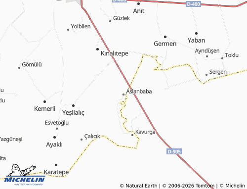 MICHELIN Aslanbaba map - ViaMichelin