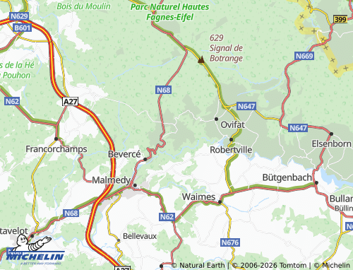 MICHELIN Xhoffraix map - ViaMichelin