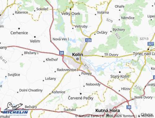 Mapa MICHELIN Kolín - ViaMichelin