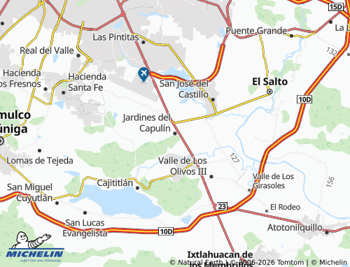 MICHELIN Jardines del Capulín map - ViaMichelin