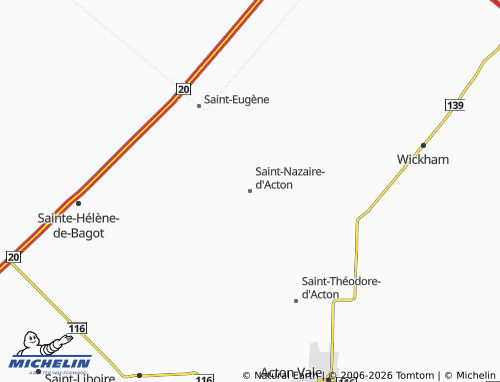 Mapa MICHELIN Saint-Nazaire-d'Acton - ViaMichelin