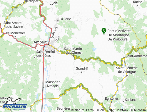 Carte MICHELIN Saint-Martin-des-Olmes - ViaMichelin