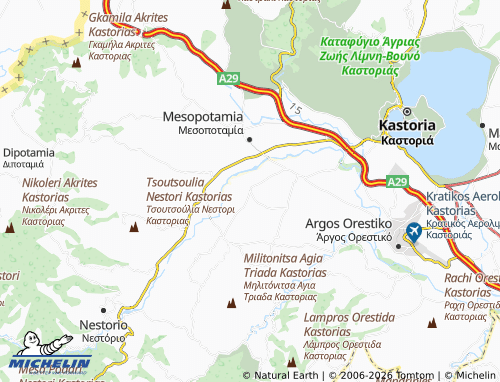 Carte MICHELIN Tsakoni - ViaMichelin