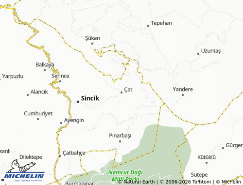 MICHELIN Çat map - ViaMichelin