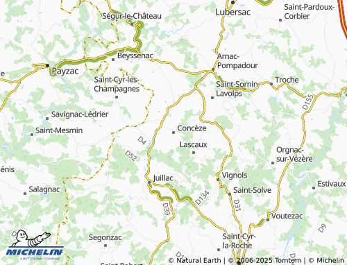 MICHELIN Concèze map - ViaMichelin