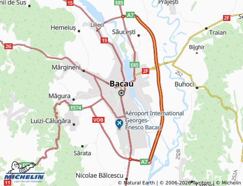 MICHELIN Bacau map - ViaMichelin