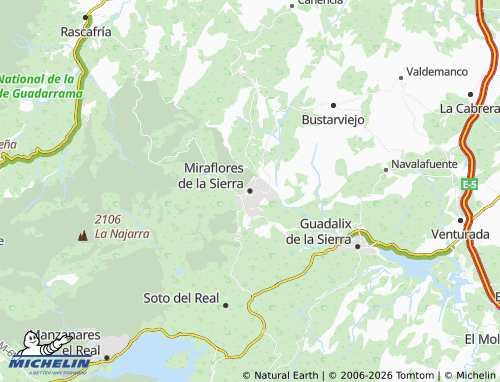 MICHELIN Miraflores de la Sierra map - ViaMichelin