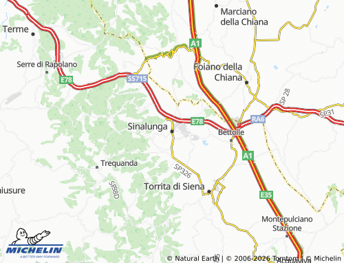 MICHELIN Sinalunga map - ViaMichelin