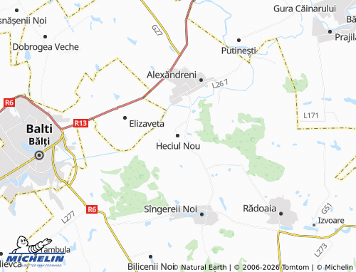Mapa MICHELIN Heciul Nou - ViaMichelin