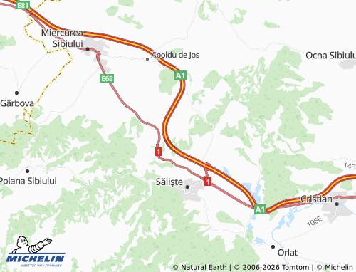 MICHELIN Aciliu map - ViaMichelin