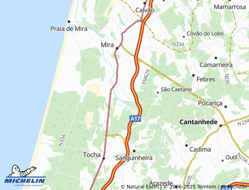 MICHELIN Corujeira map - ViaMichelin