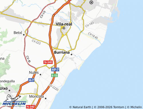 Mappa MICHELIN Burriana - ViaMichelin